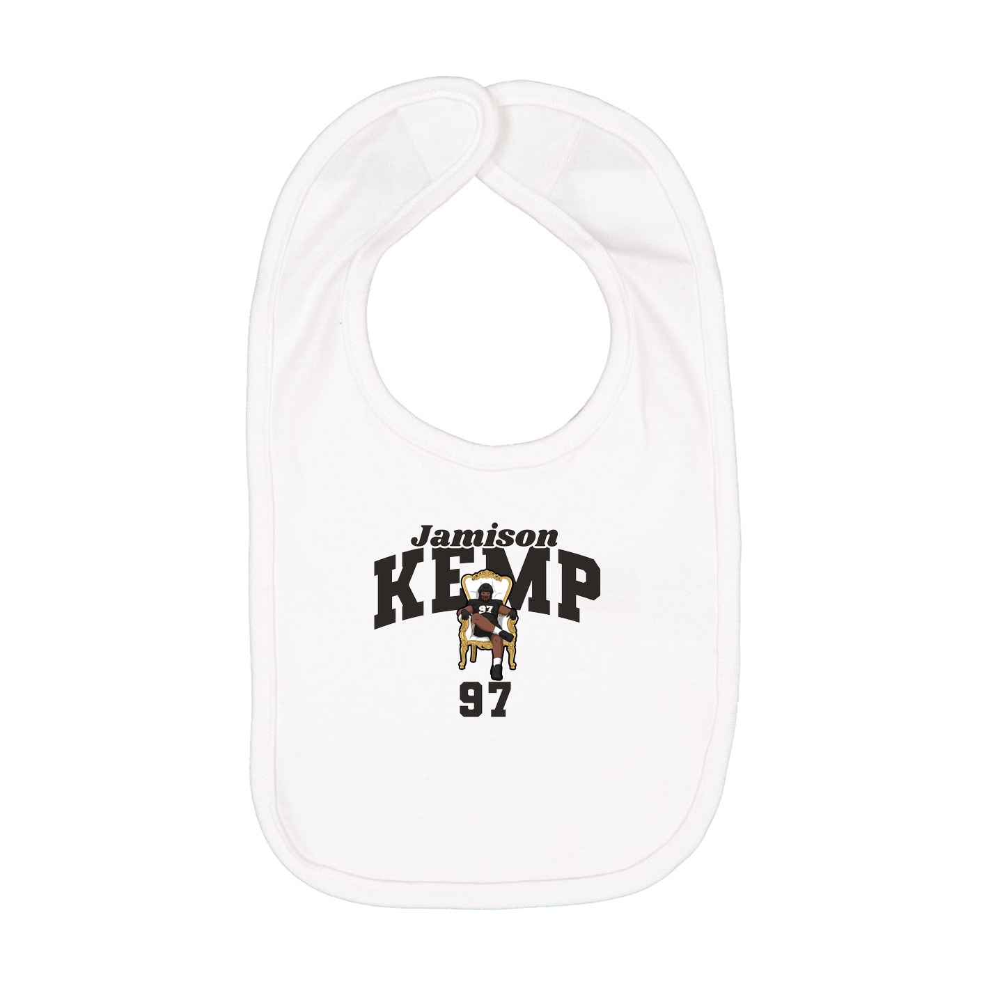 Infant Bib — Signature Arch in White