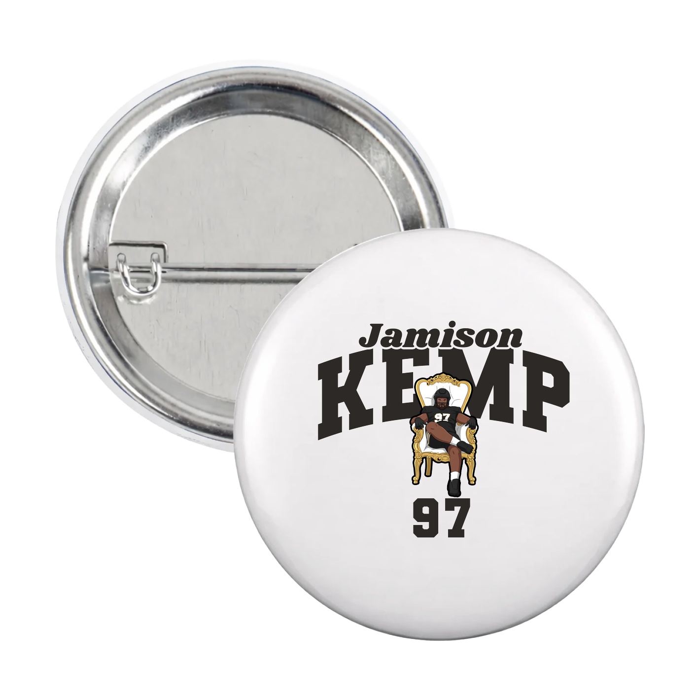 Game Day Button — Signature Arch in White