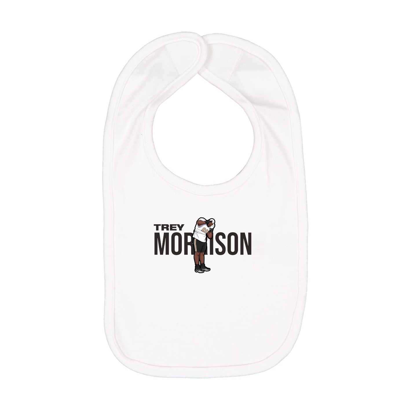 Infant Bib — Player Name in White