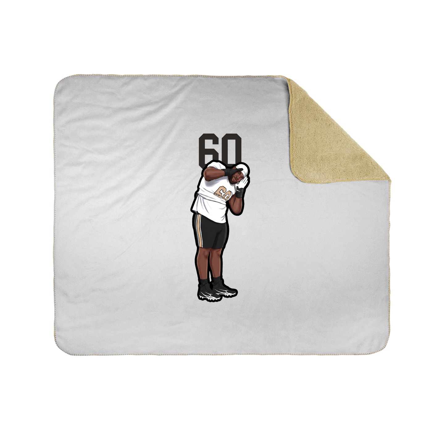 Throw Blanket — Number Top in White