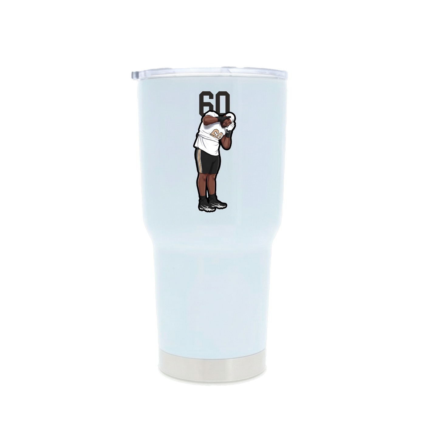 30oz Stainless Steel Tumbler — Number Top in White