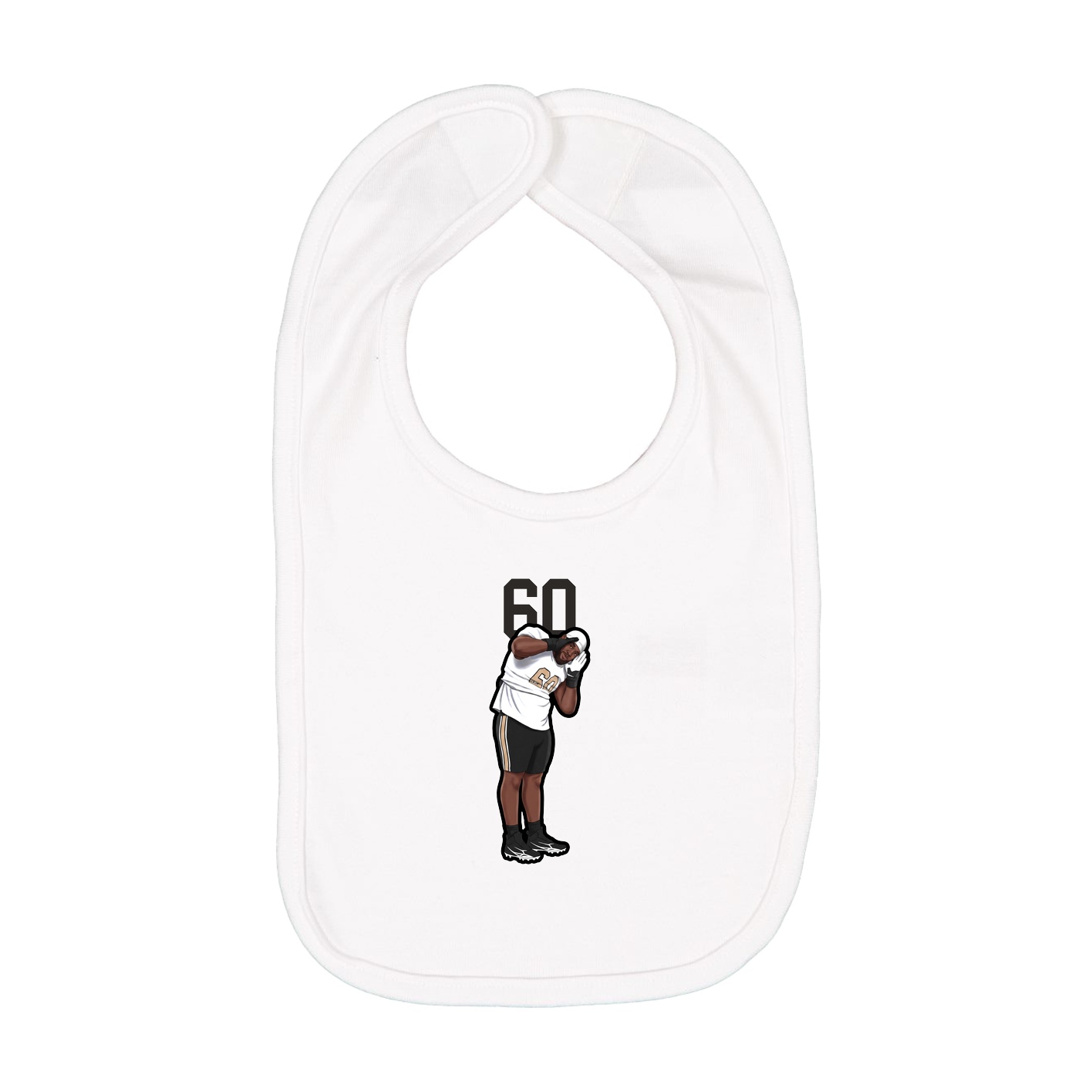 Infant Bib — Number Top in White