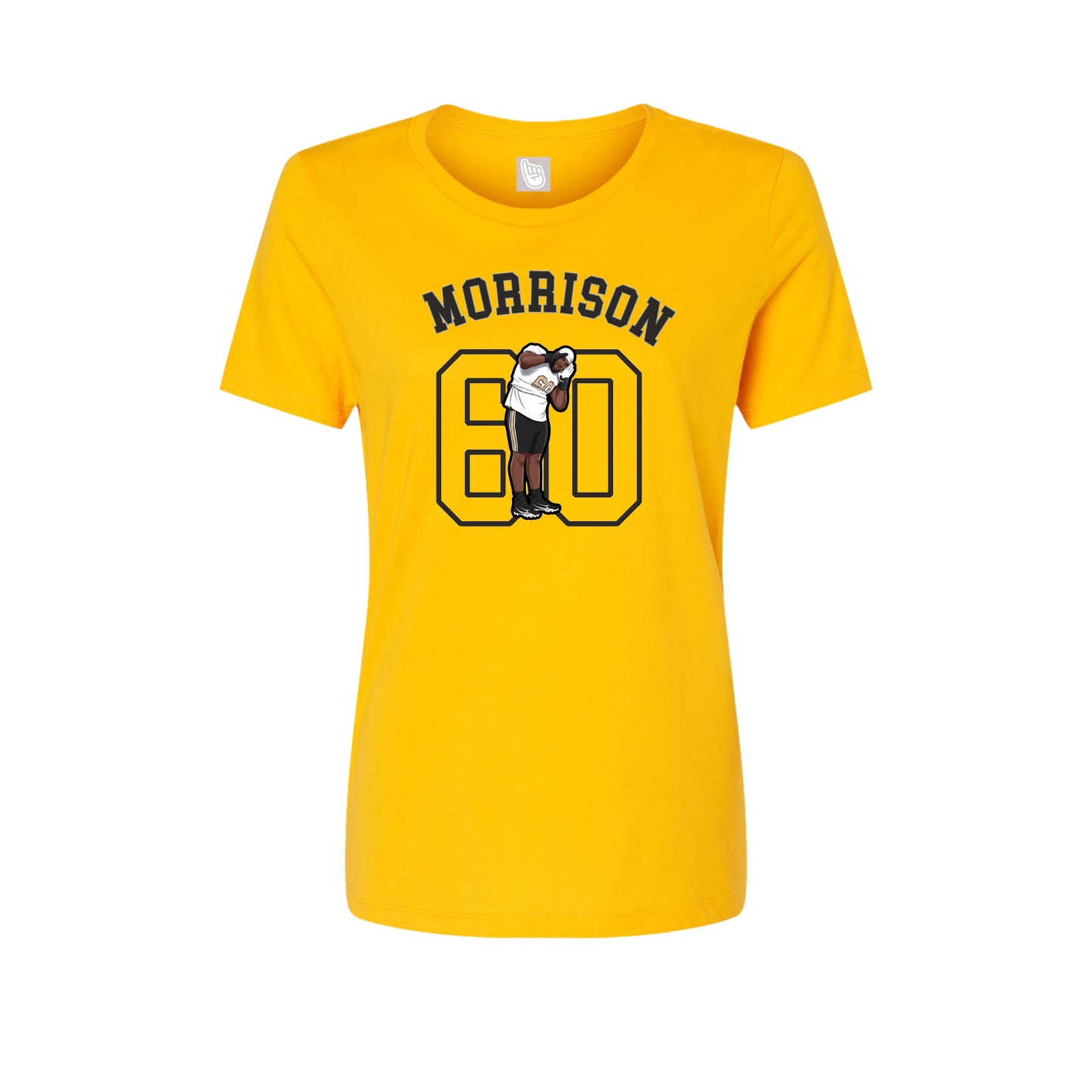 Fitted Women's Tee — Shirsey Arch in Gold