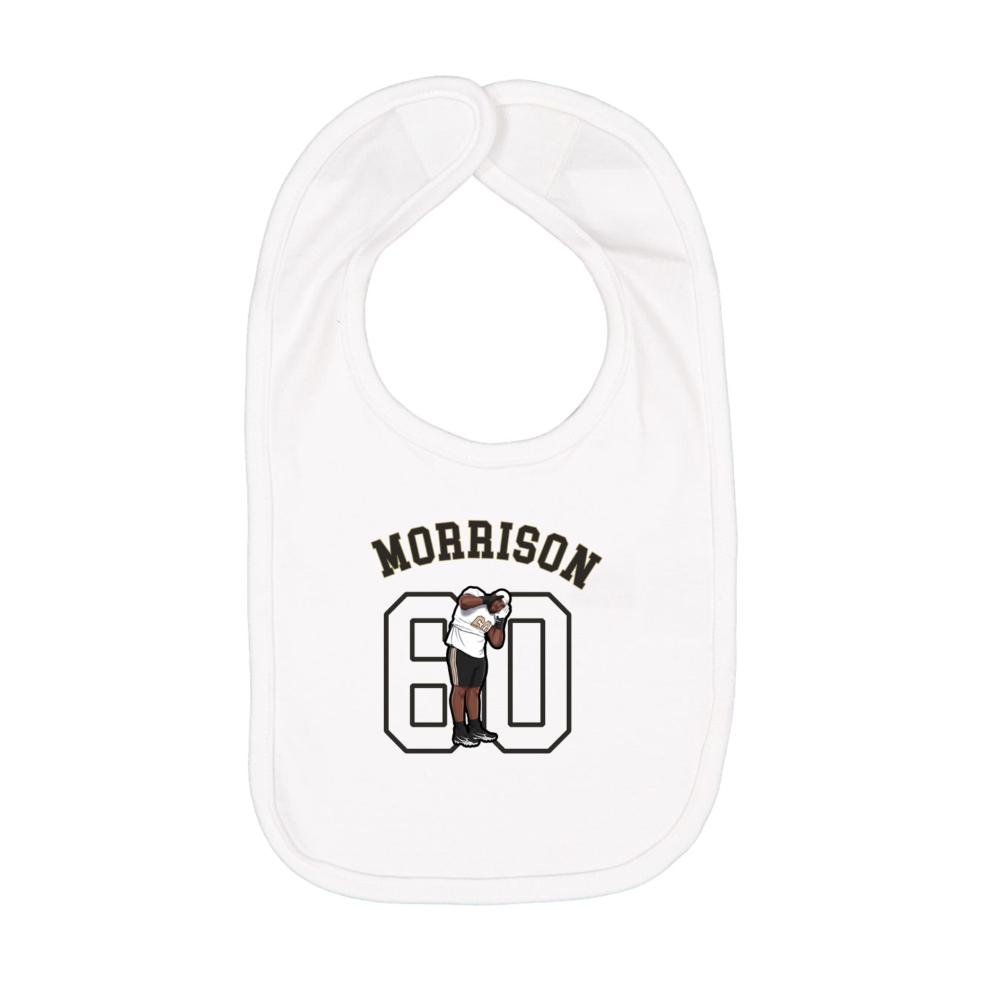 Infant Bib — Shirsey Arch in White