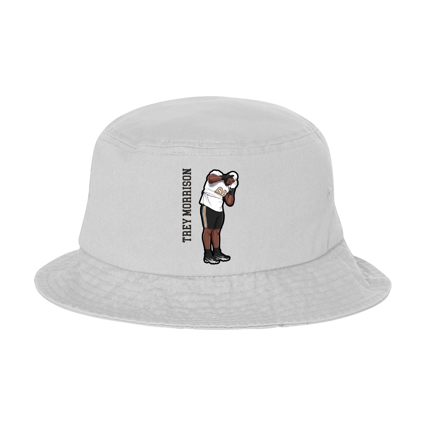 Bucket Cap — Name Vertical in White
