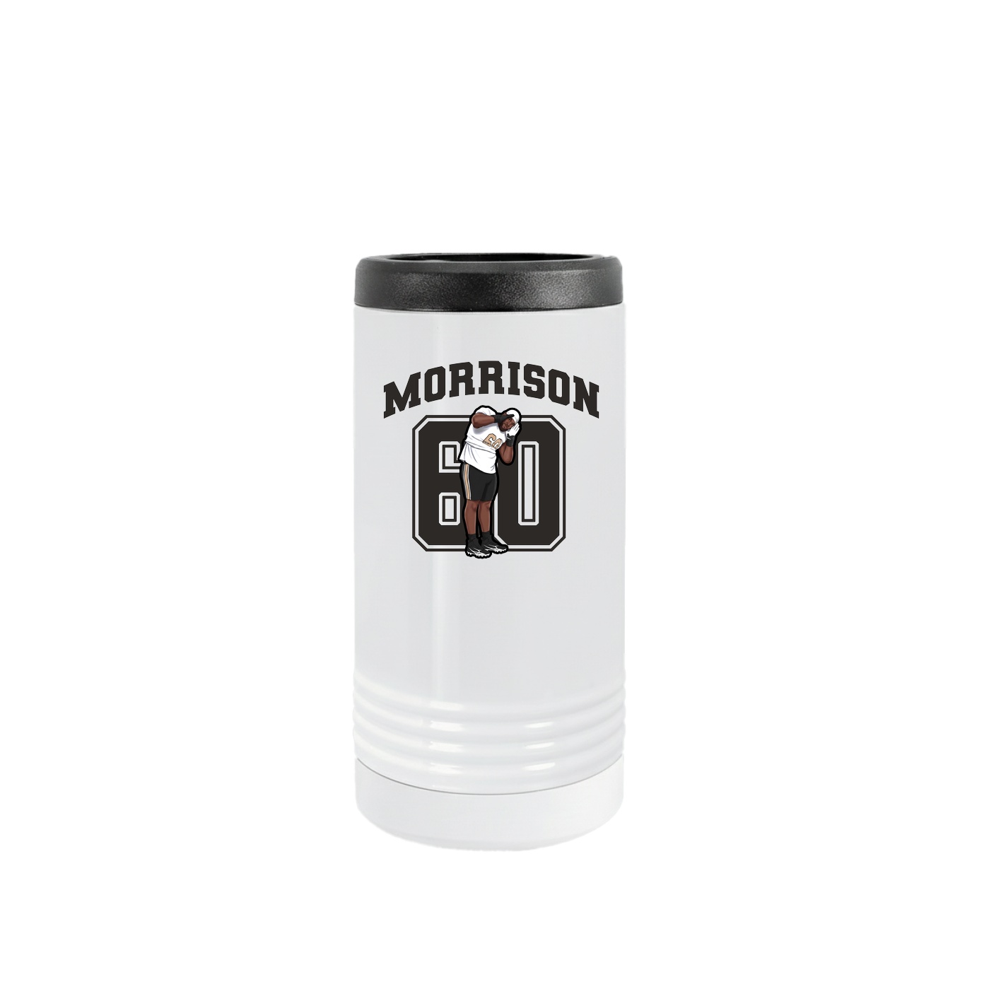 Slim Beverage Holder — Number in White
