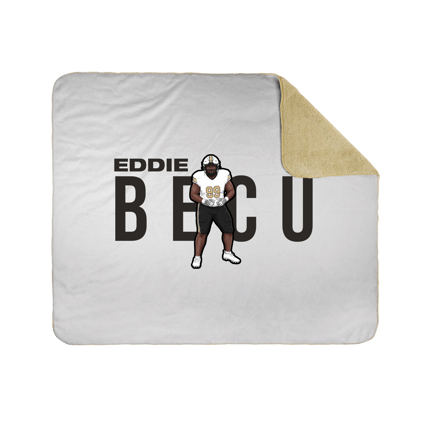 Throw Blanket — Player Name in White