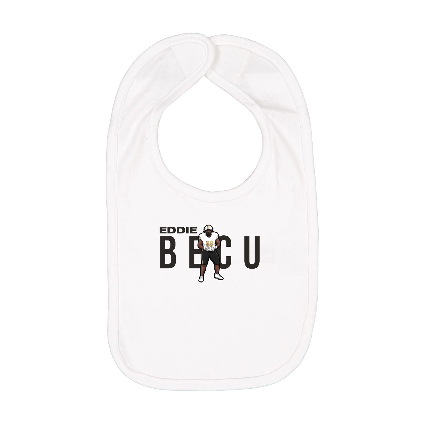Infant Bib — Player Name in White