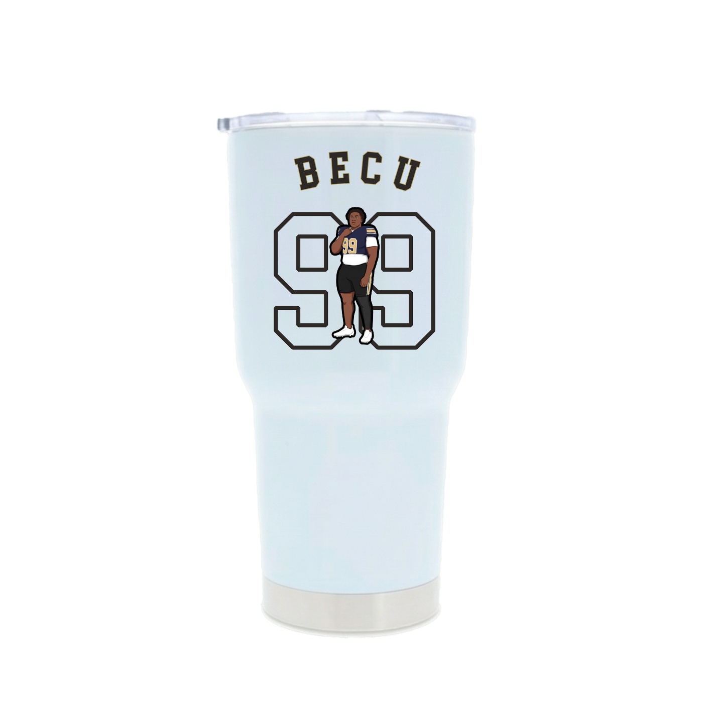 30oz Stainless Steel Tumbler — Shirsey Arch in White