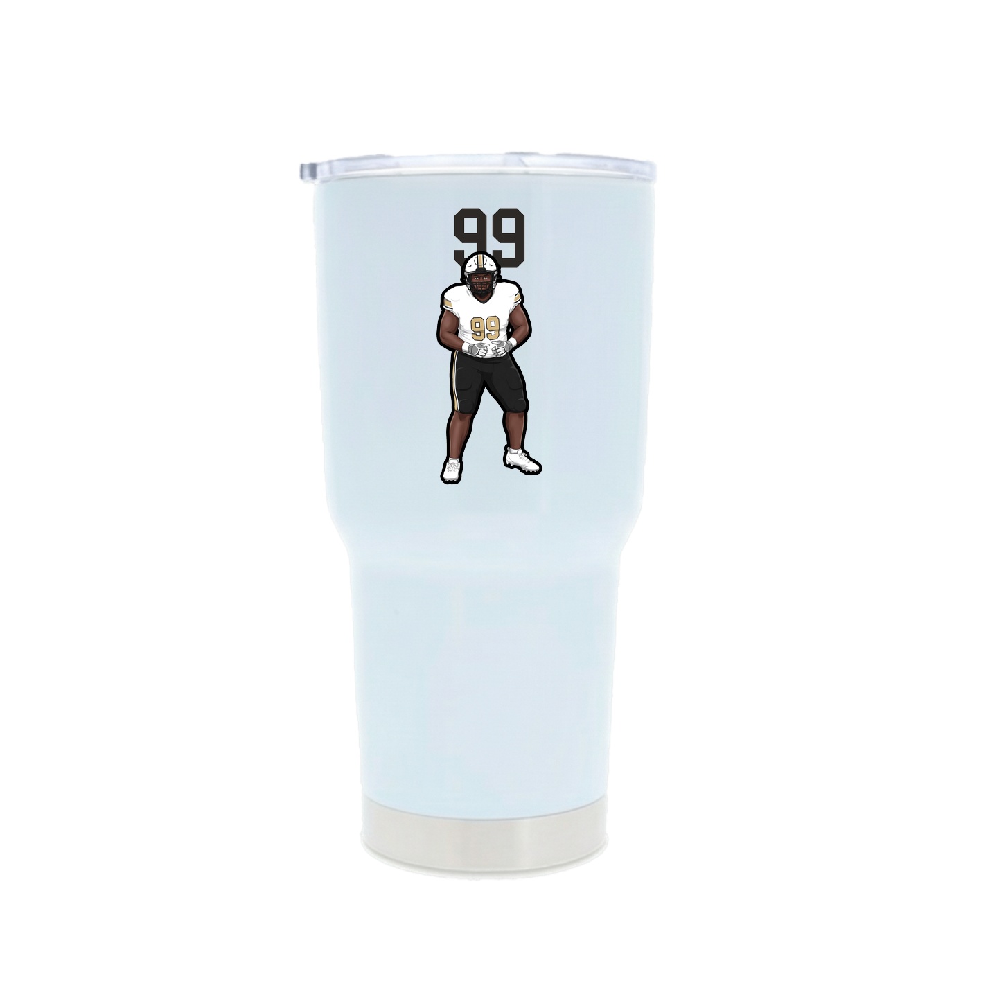 30oz Stainless Steel Tumbler — Number Top in White