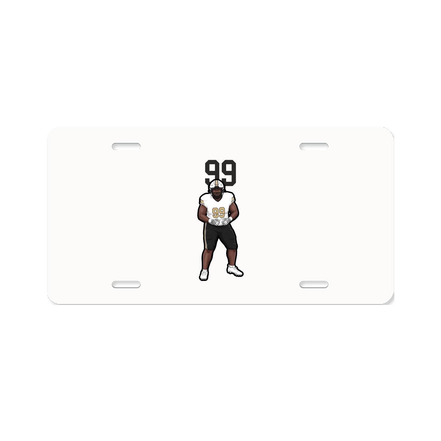 License Plate — Number Top in Classic