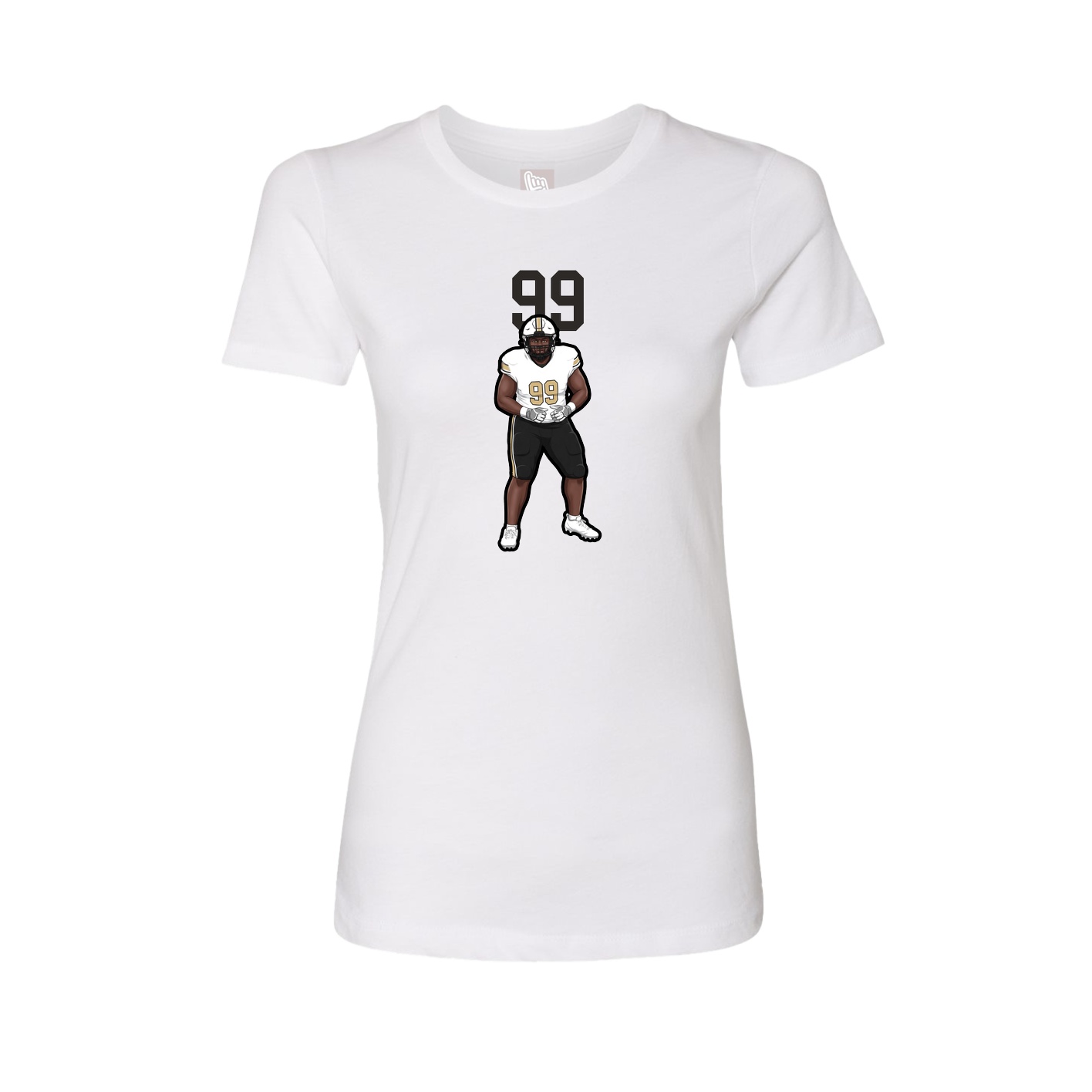Fitted Women's Tee — Number Top in White