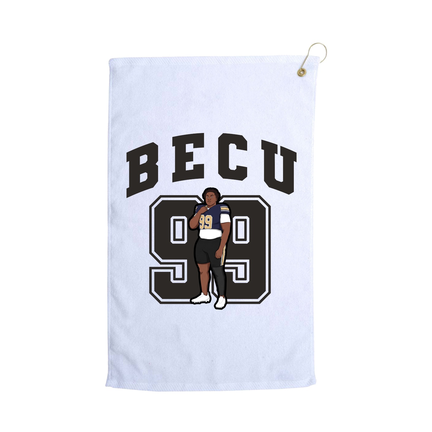 Golf Towel — Number in White