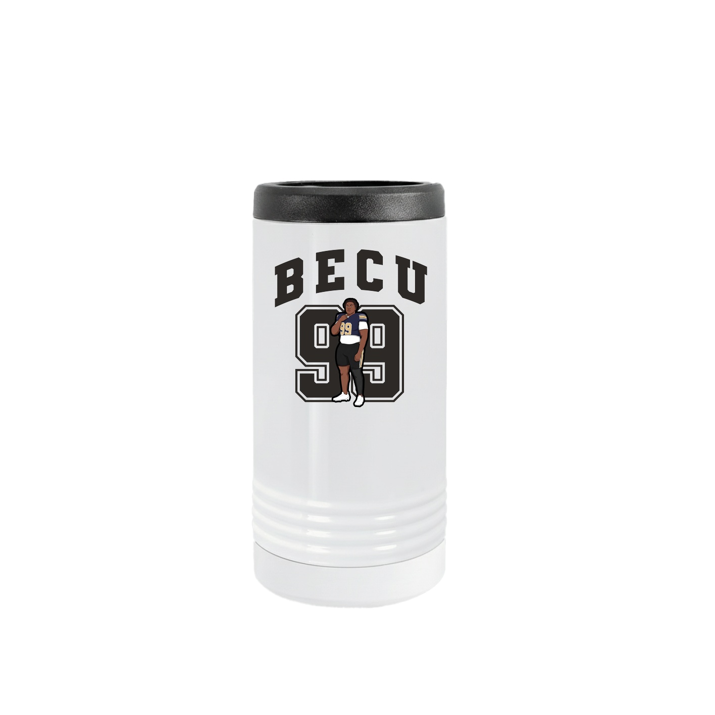 Slim Beverage Holder — Number in White