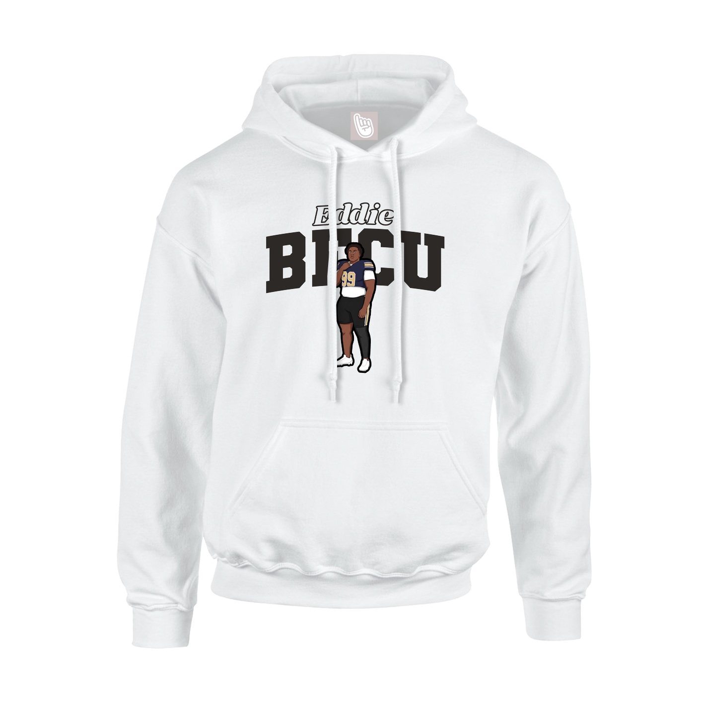 Hoodie — Name Arch in White