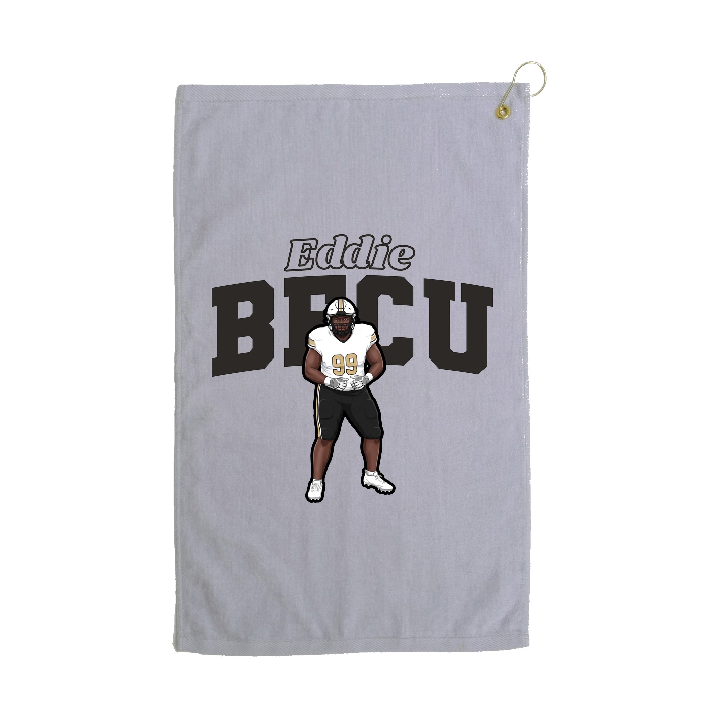 Golf Towel — Name Arch in Grey