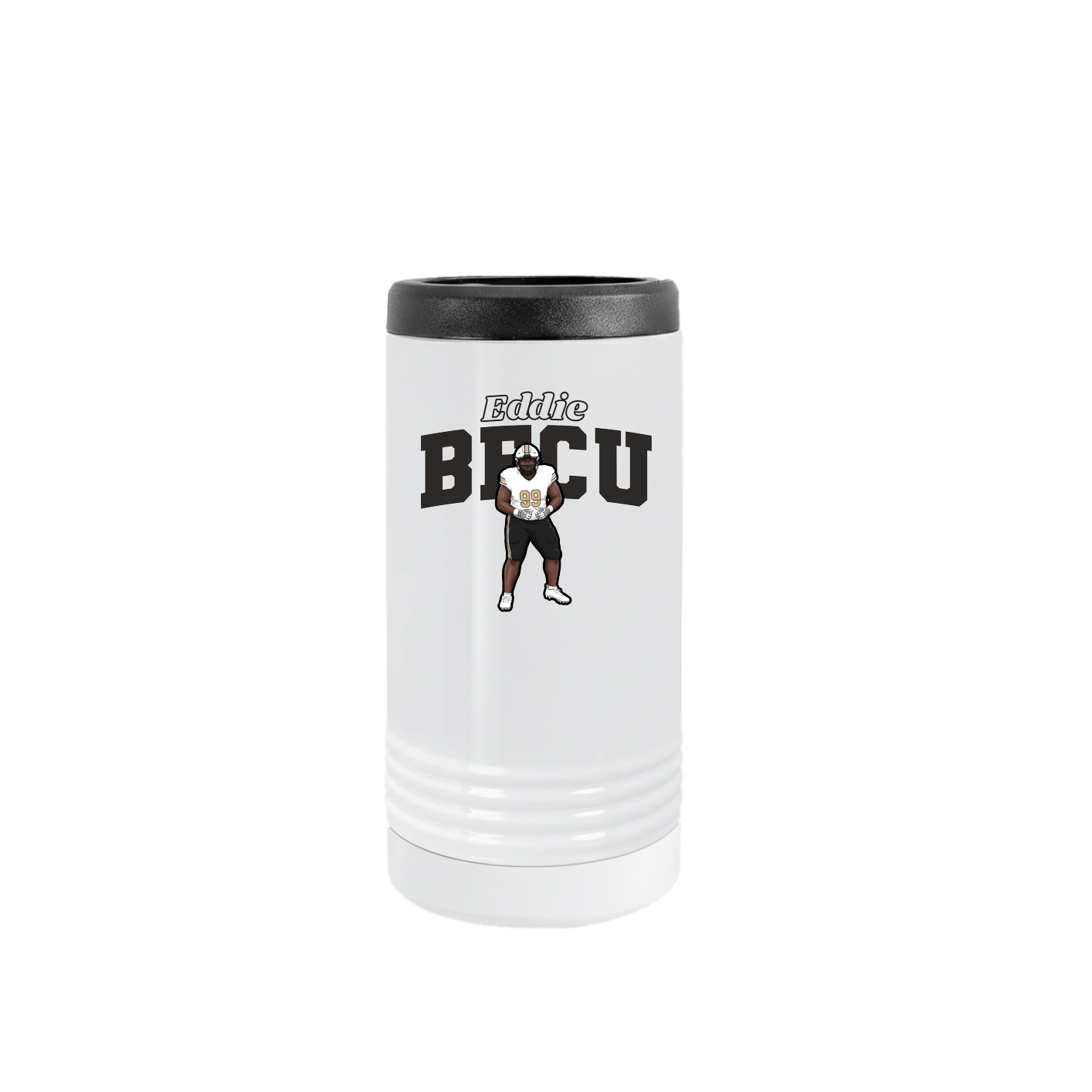 Slim Beverage Holder — Name Arch in White