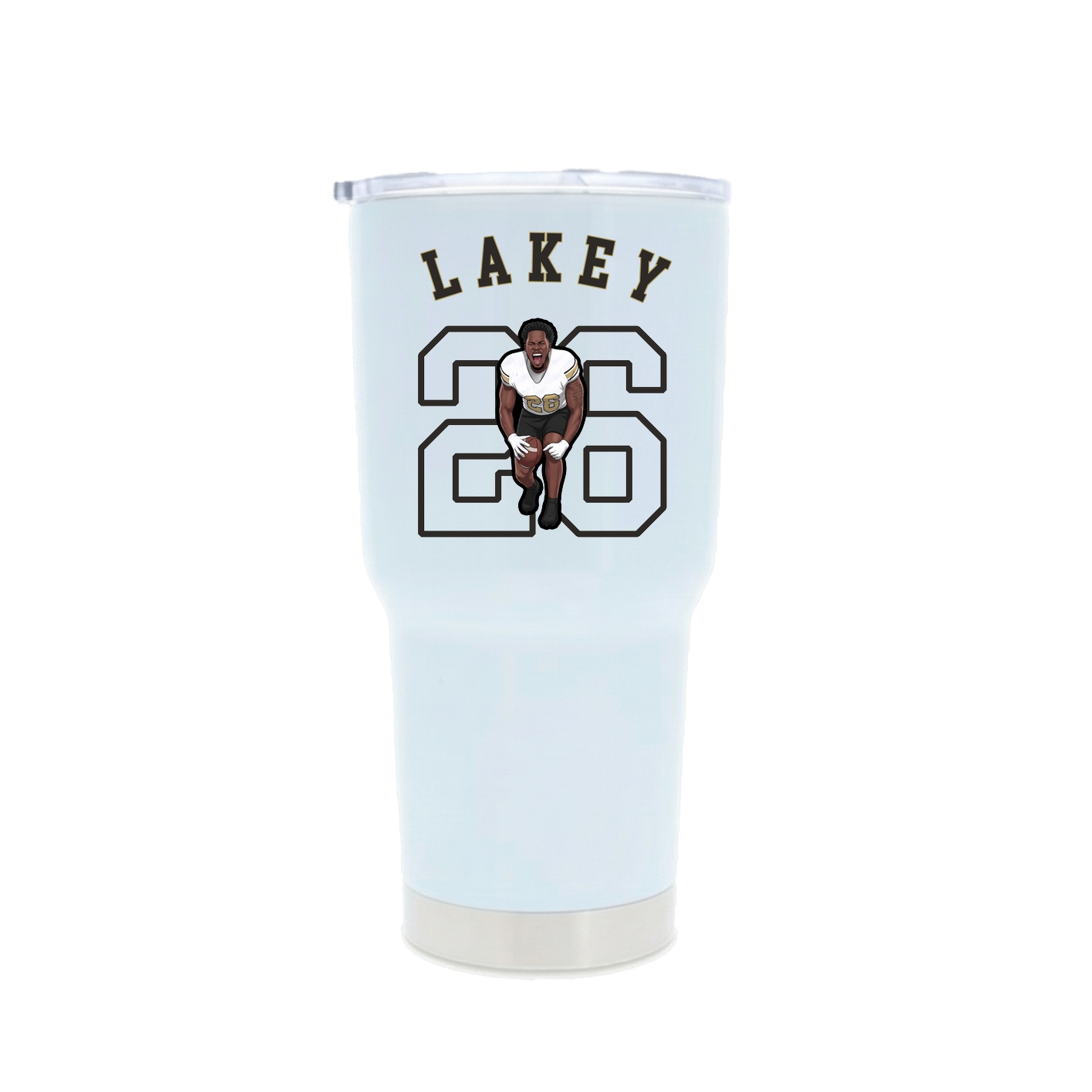 30oz Stainless Steel Tumbler — Shirsey Arch in White