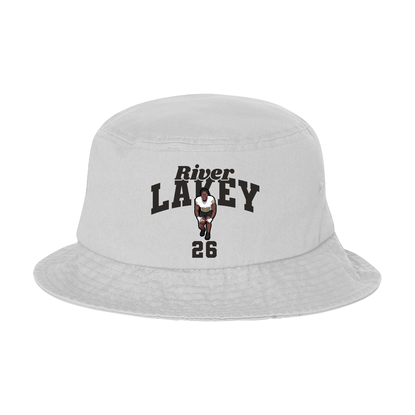 Bucket Cap — Signature Arch in White