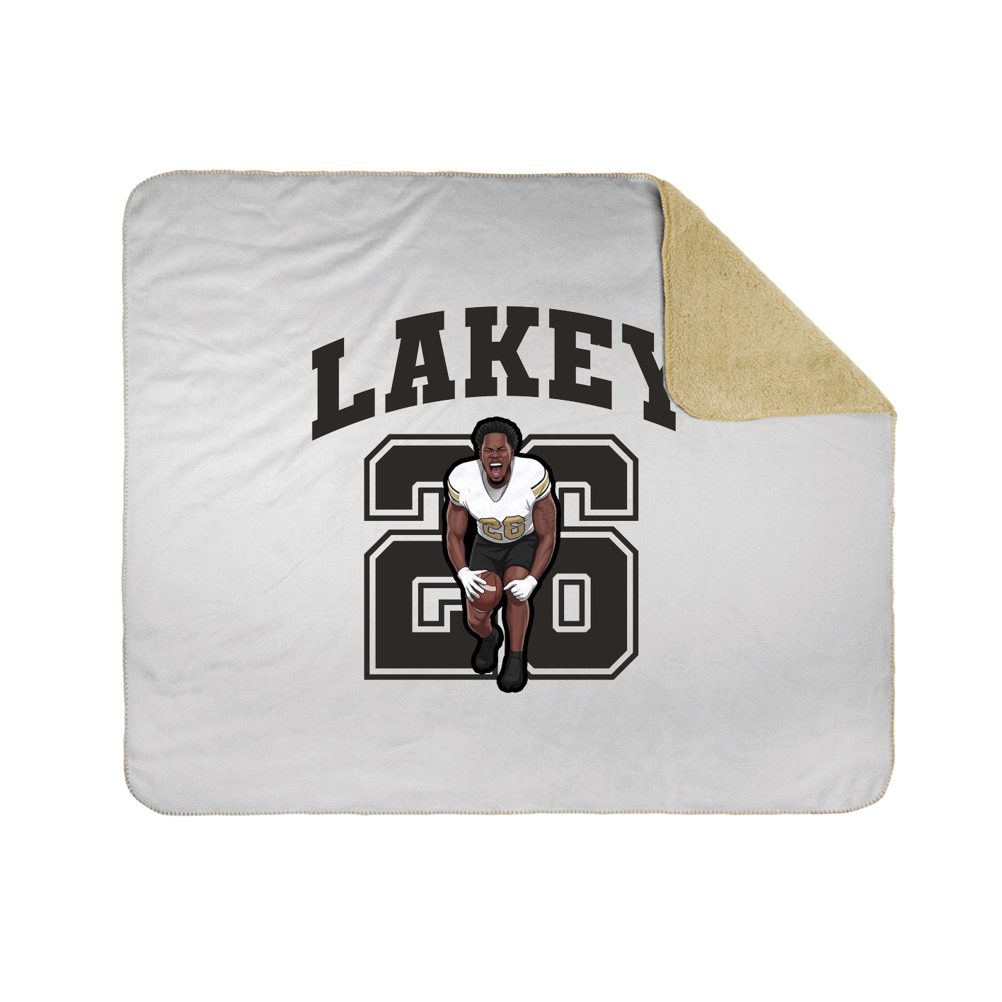 Throw Blanket — Number in White