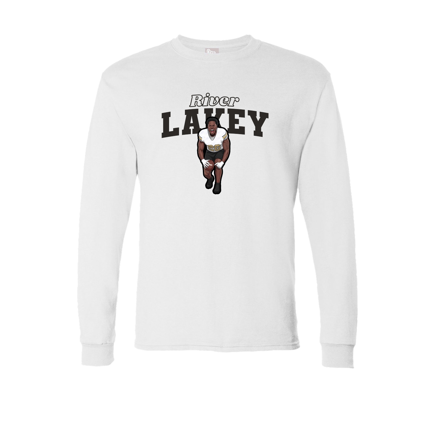 Long Sleeve Tee — Name Arch in White