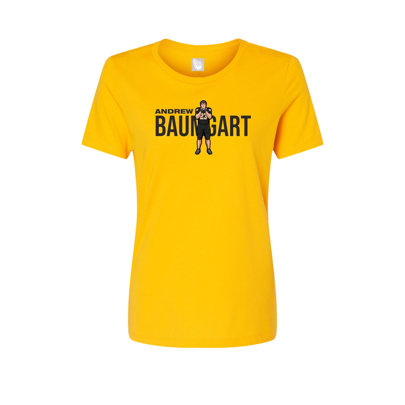 Fitted Women's Tee — Player Name in Gold