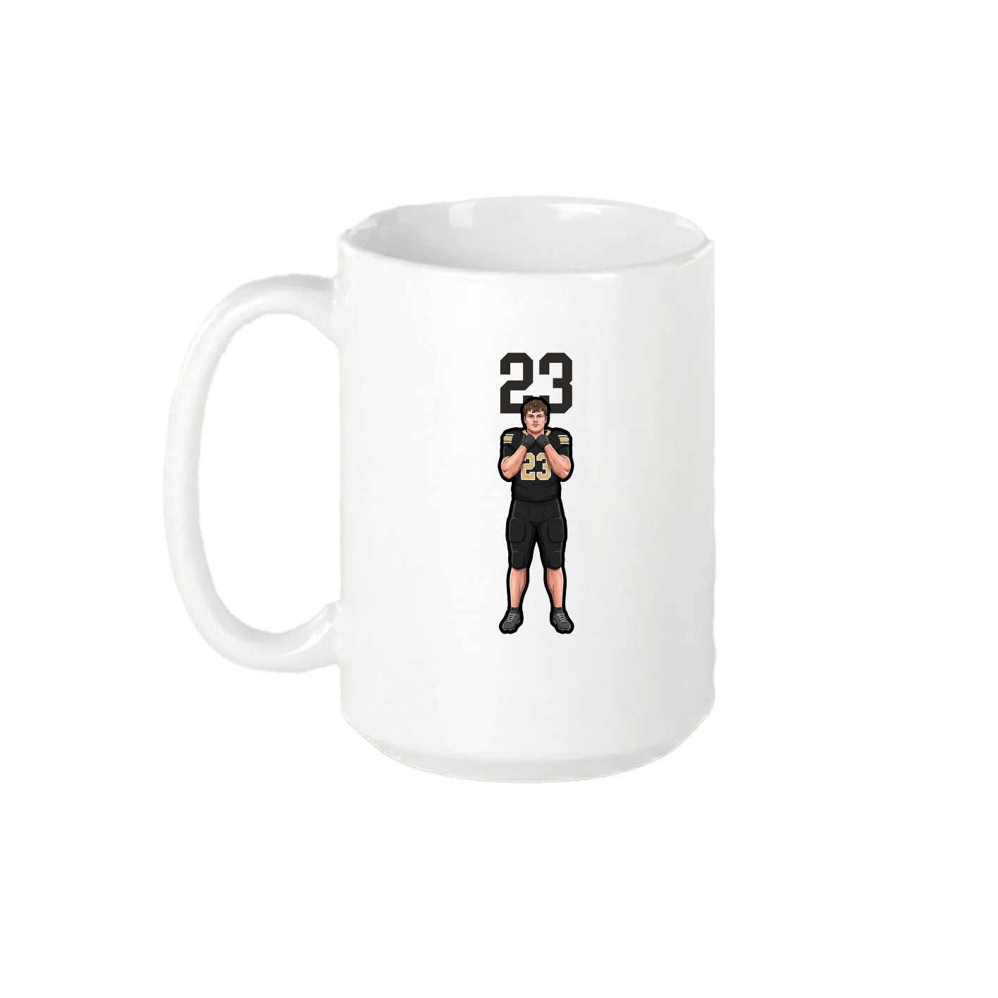 15oz Coffee Mug — Number Top in White