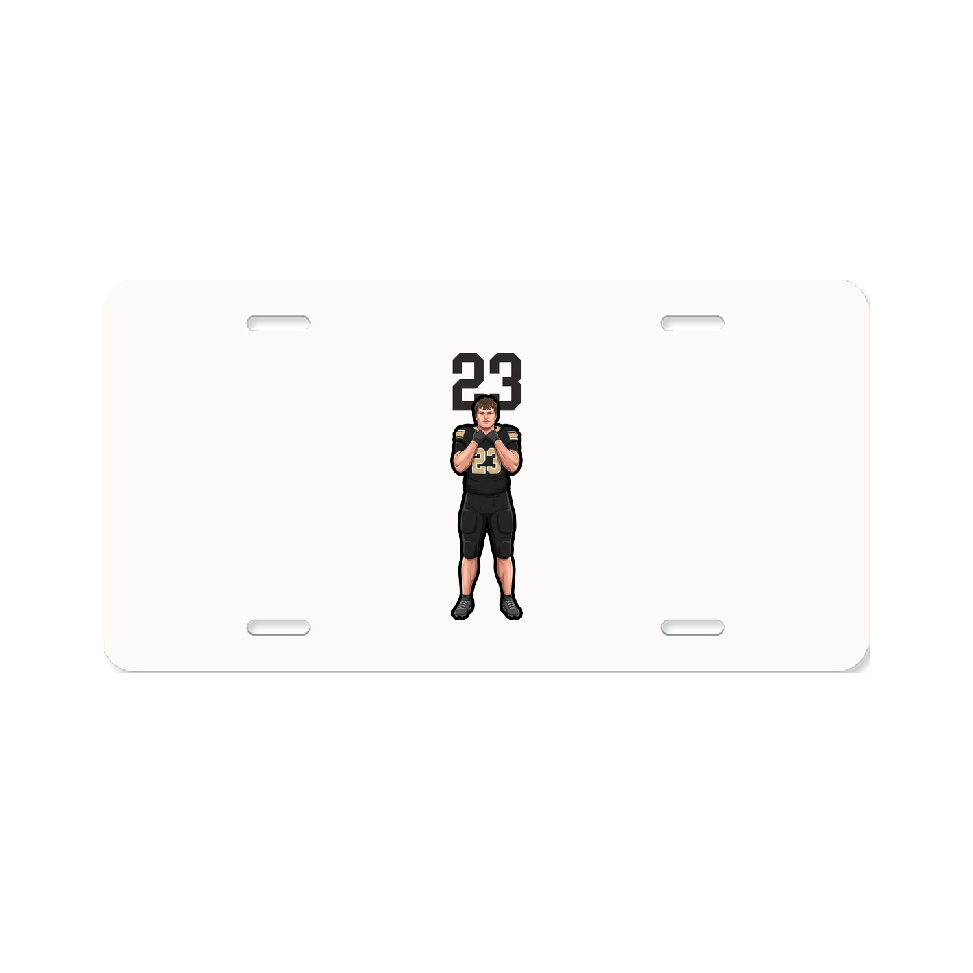 License Plate — Number Top in Classic