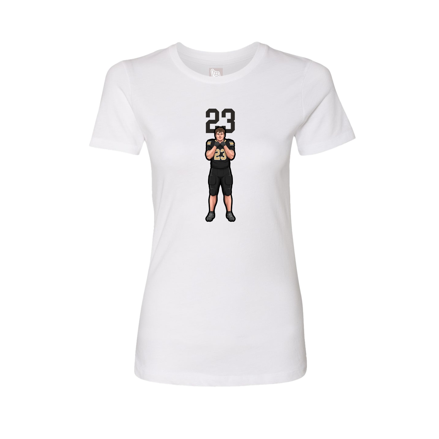 Fitted Women's Tee — Number Top in White