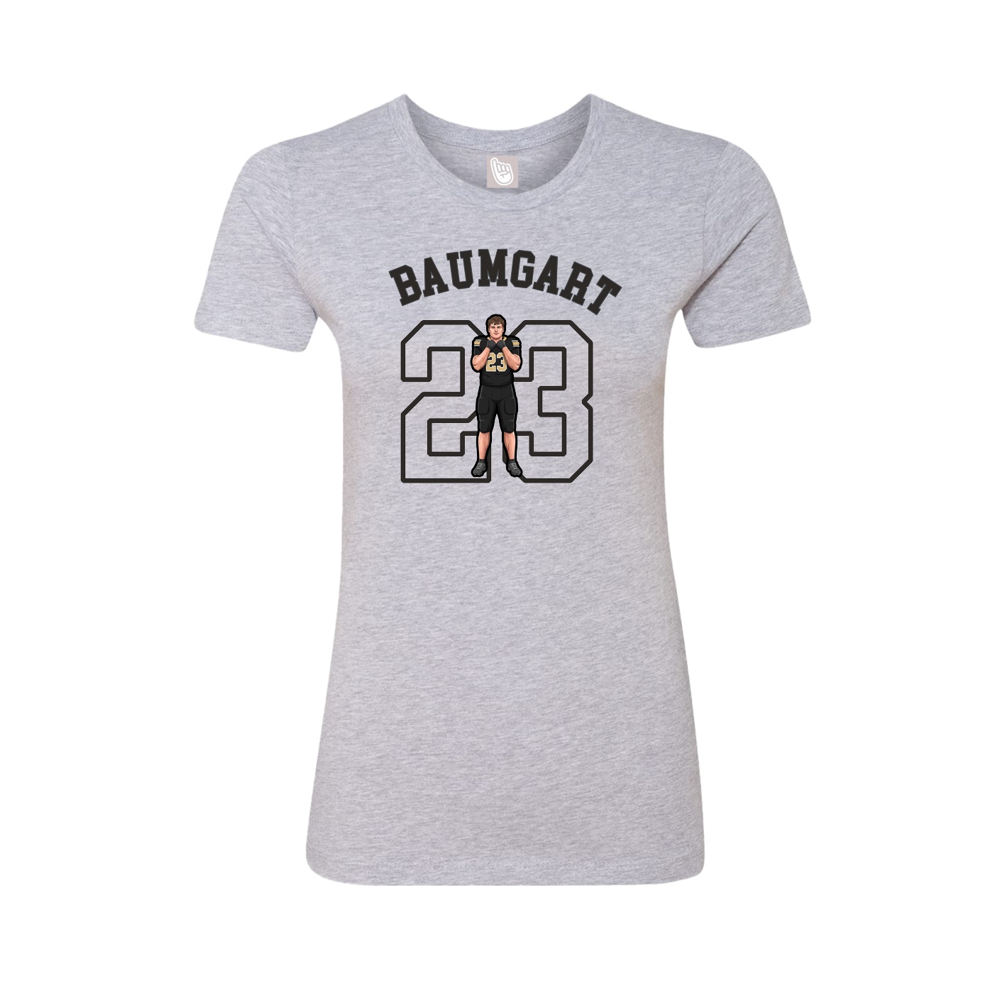 Fitted Women's Tee — Shirsey Arch in Grey