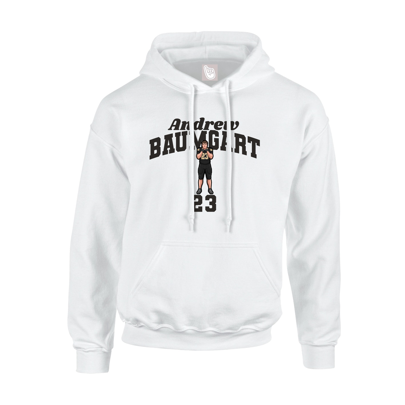 Hoodie — Signature Arch in White