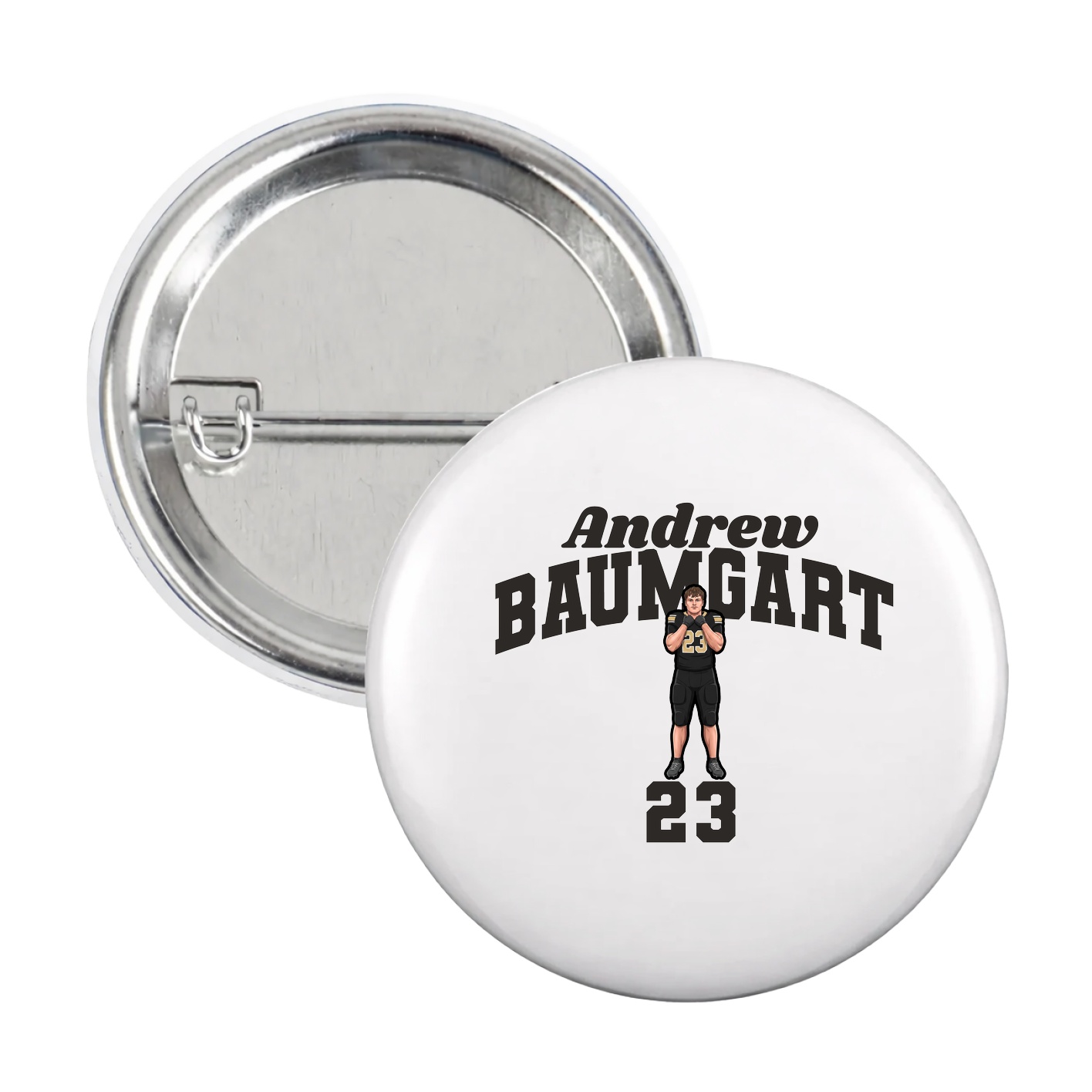 Game Day Button — Signature Arch in White