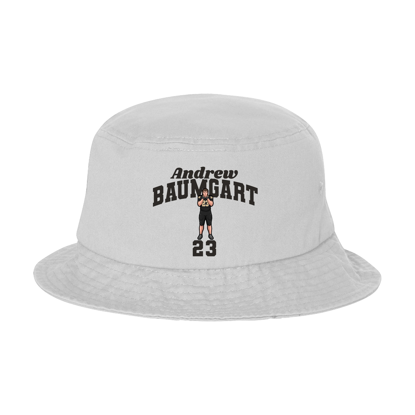 Bucket Cap — Signature Arch in White
