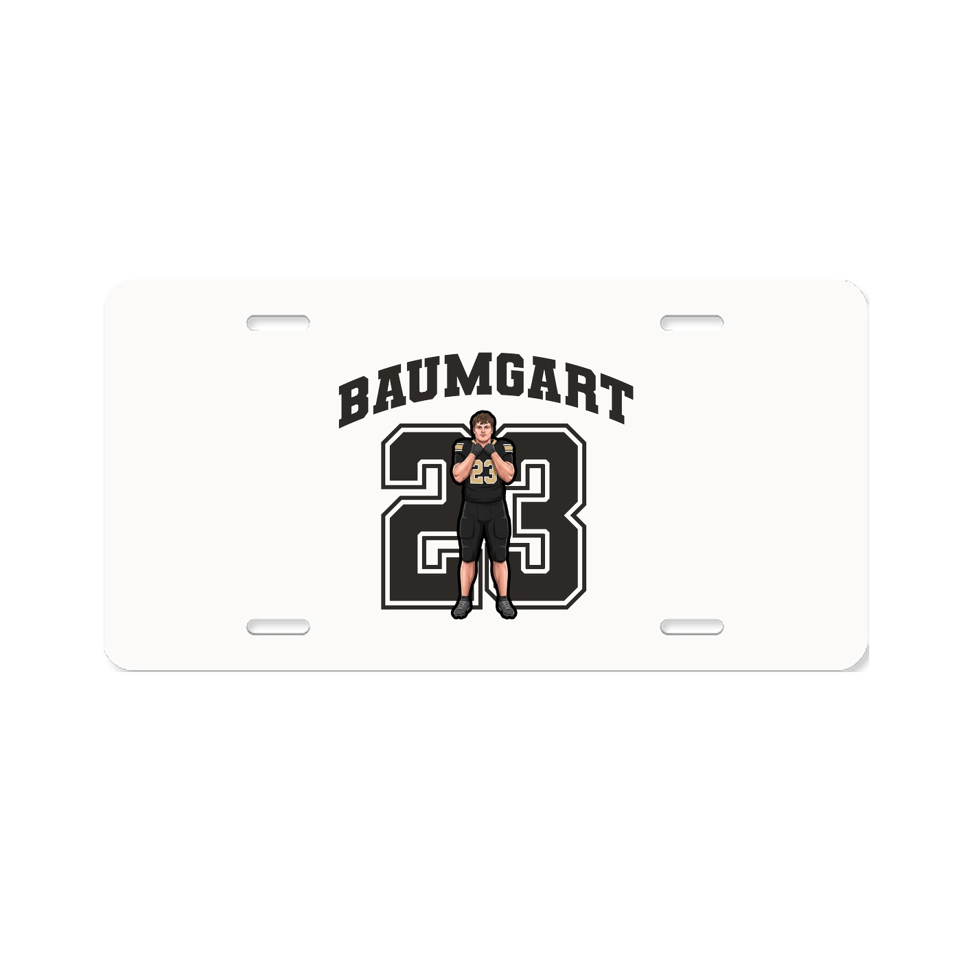 License Plate — Number in Classic