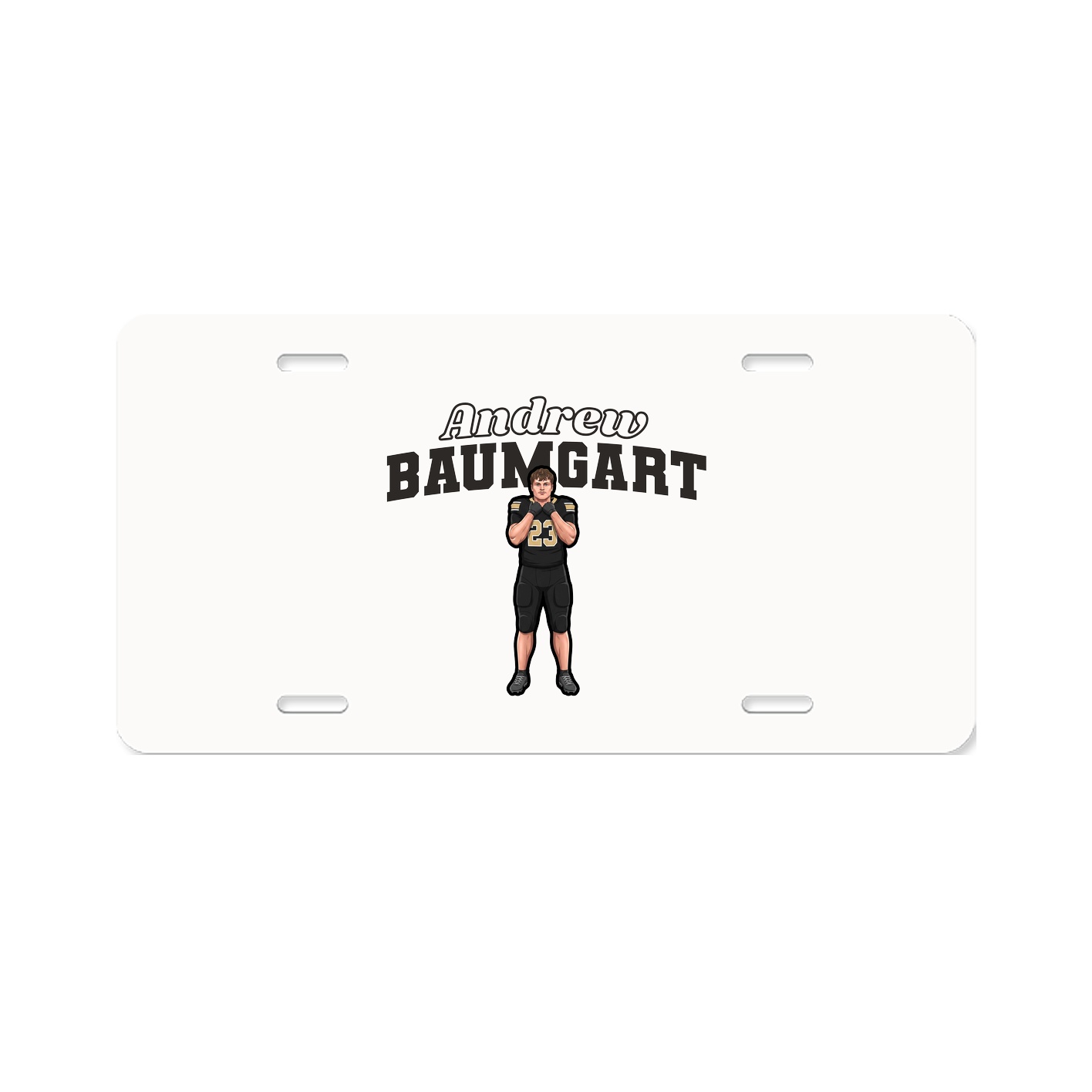 License Plate — Name Arch in Classic