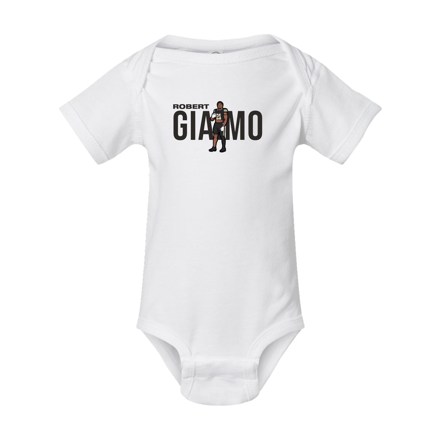 Baby Onesie — Player Name in White