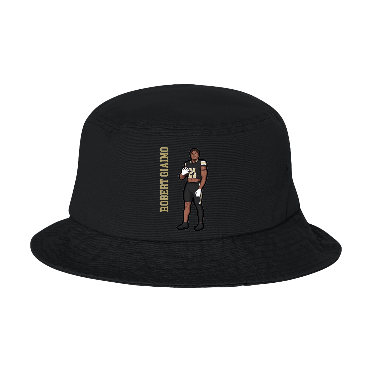Bucket Cap — Name Vertical in Black