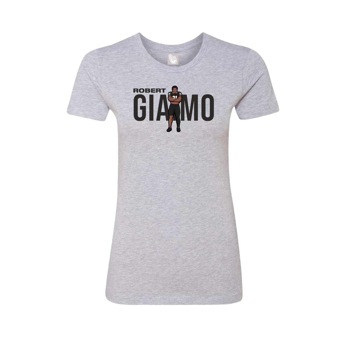 Fitted Women's Tee — Player Name in Grey
