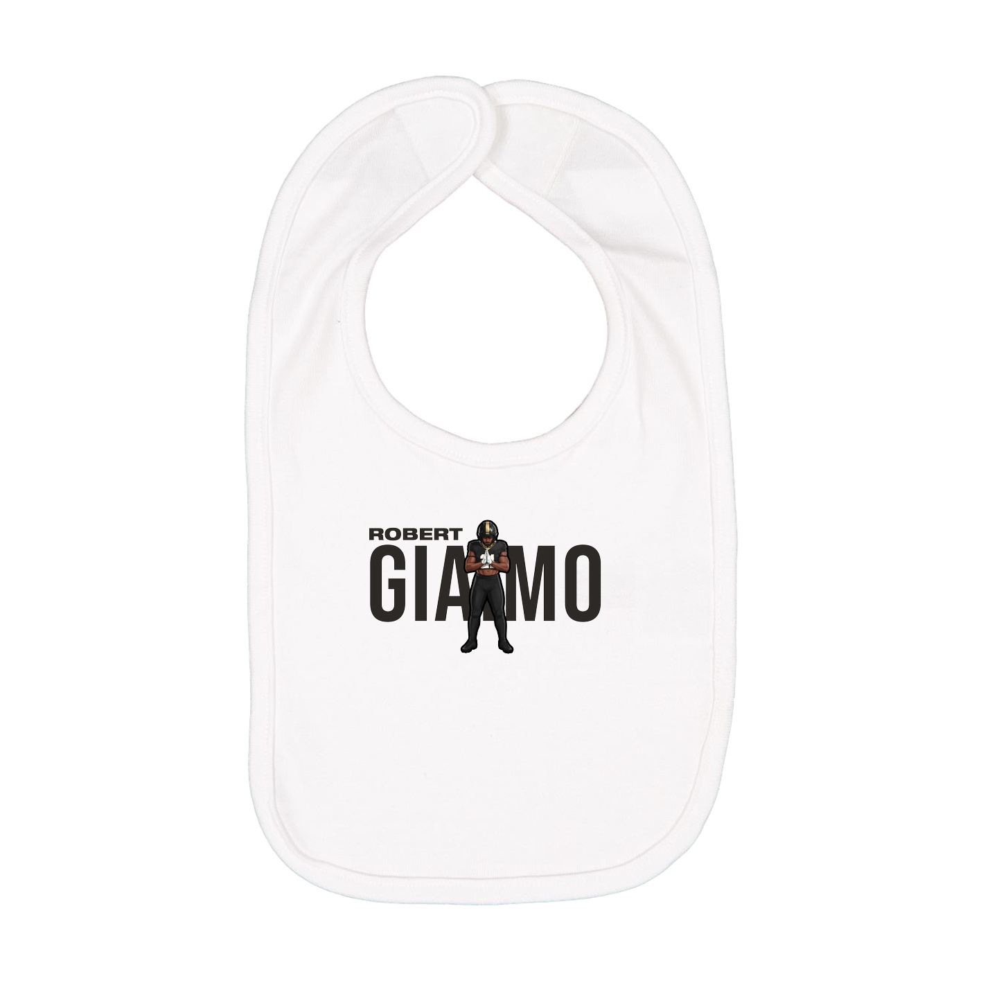 Infant Bib — Player Name in White