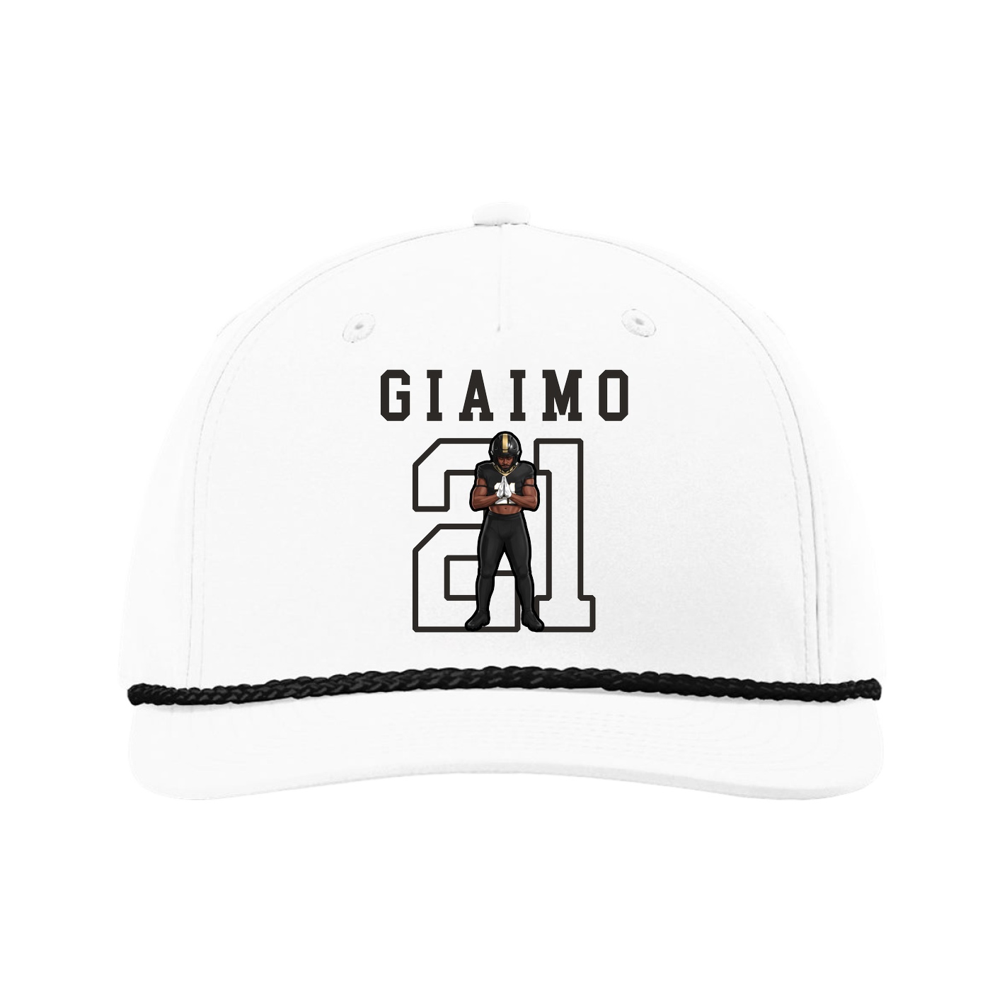 Five-Panel Classic Rope Cap — Shirsey in White