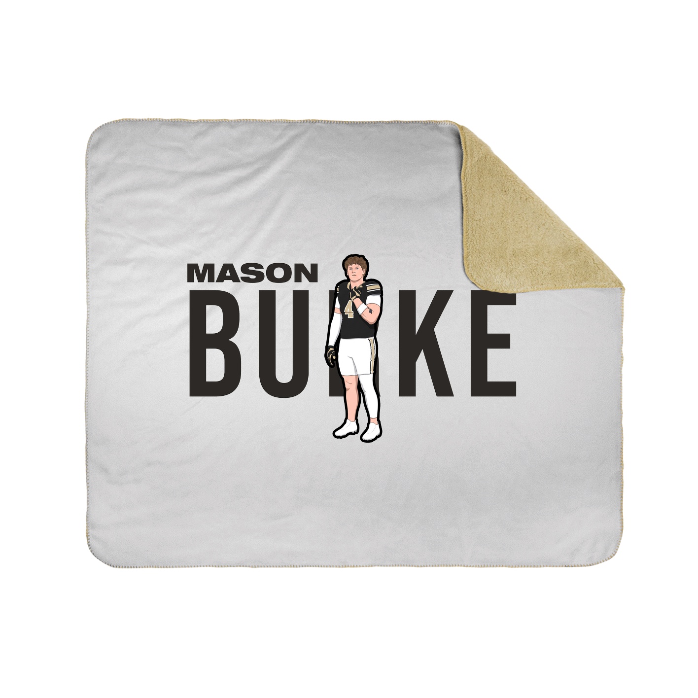 Throw Blanket — Player Name in White