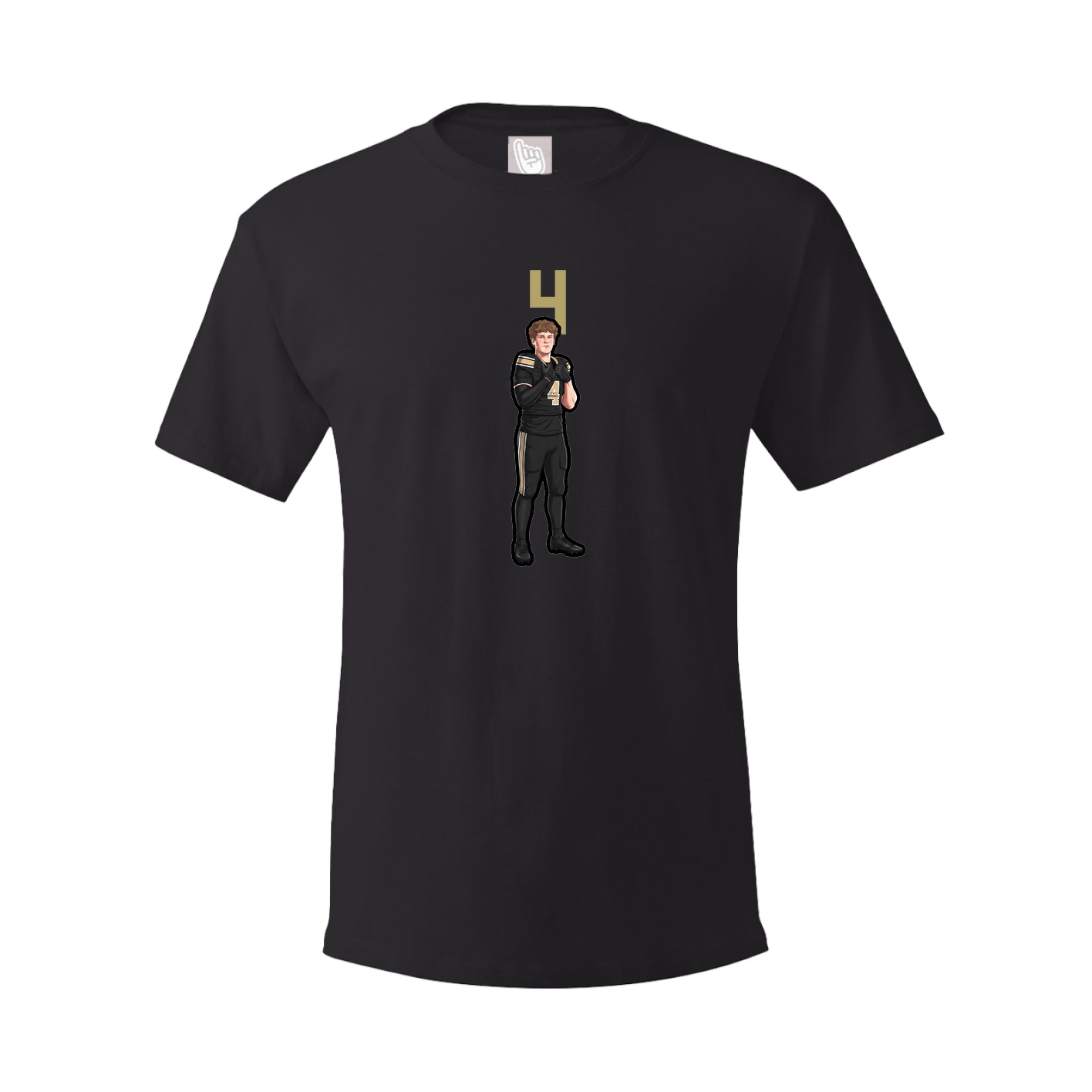 Youth Tee — Number Top in Black