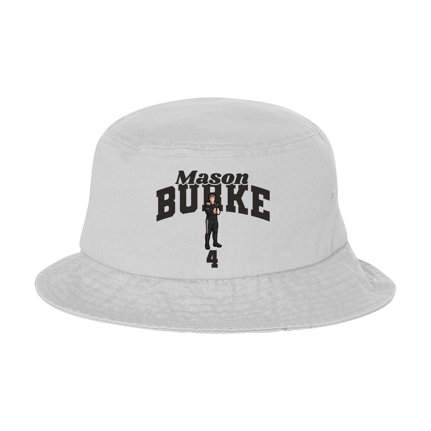 Bucket Cap — Signature Arch in White