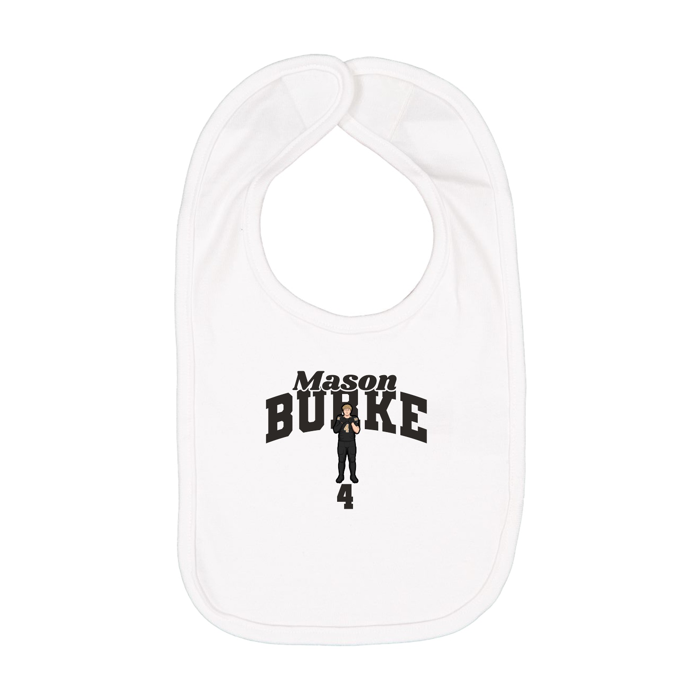 Infant Bib — Signature Arch in White