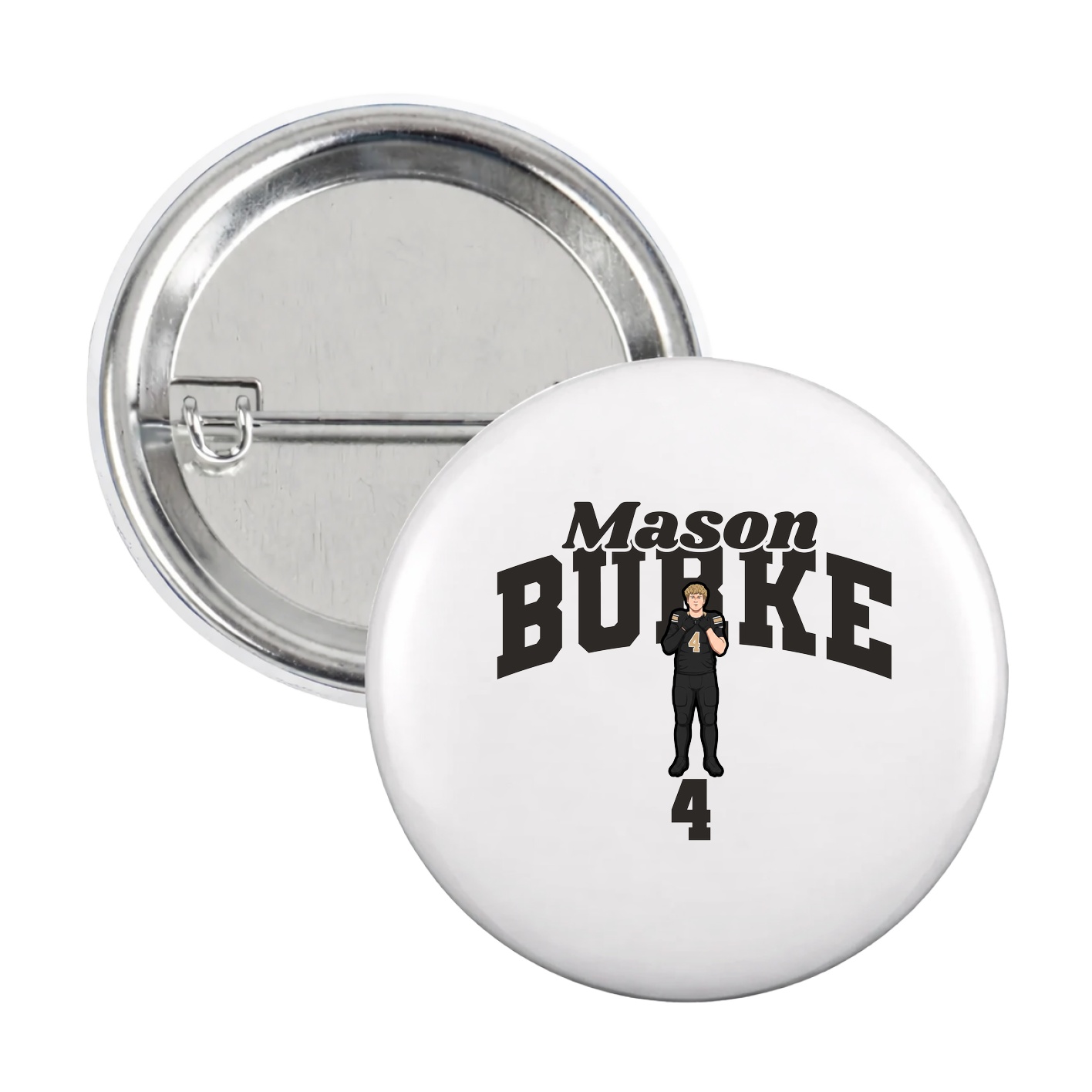Game Day Button — Signature Arch in White