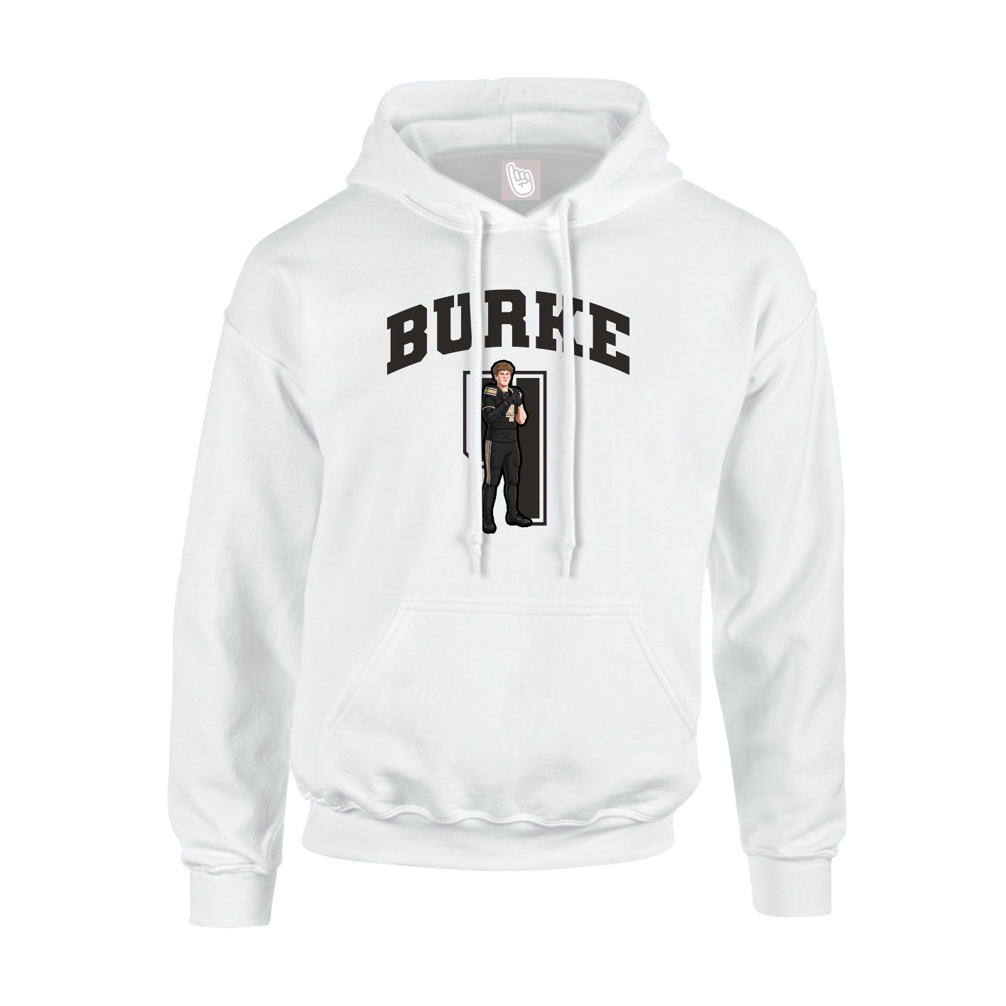 Hoodie — Number in White