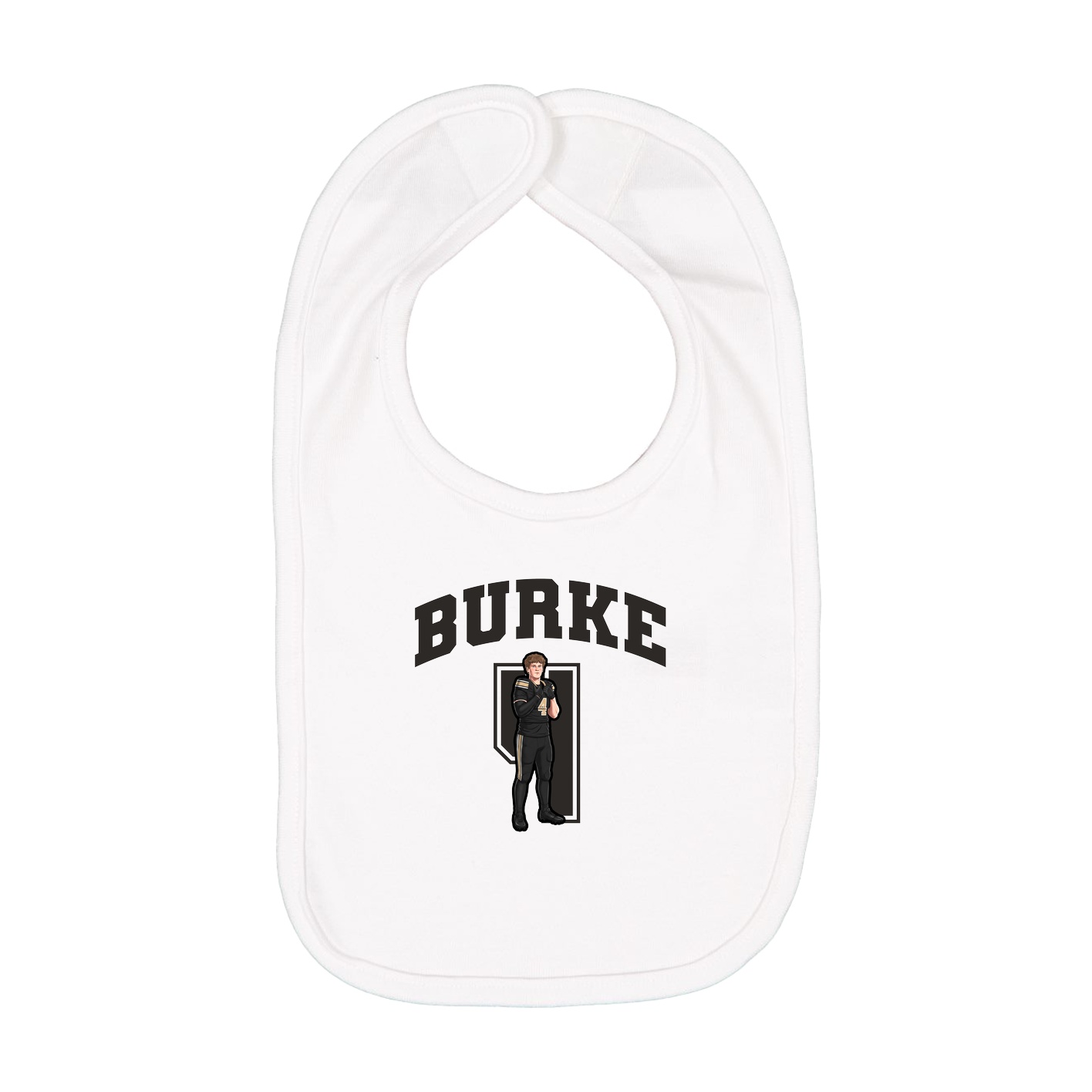 Infant Bib — Number in White