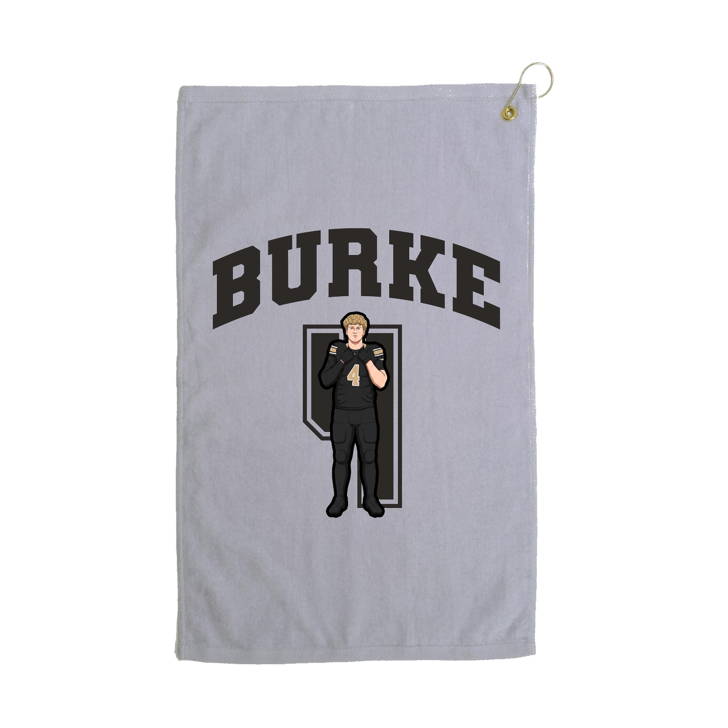 Golf Towel — Number in Grey