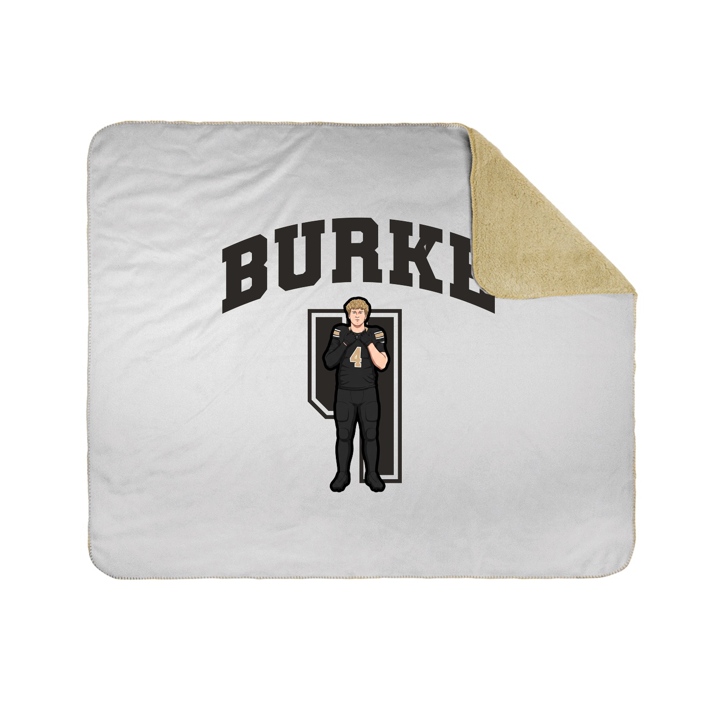 Throw Blanket — Number in White
