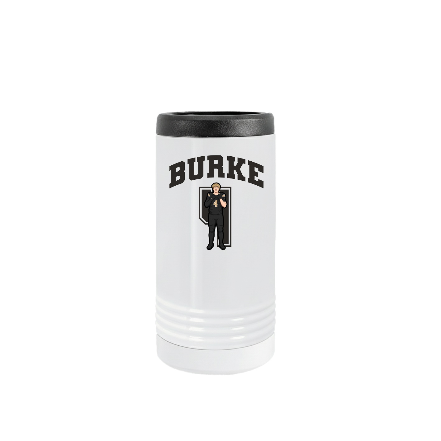 Slim Beverage Holder — Number in White